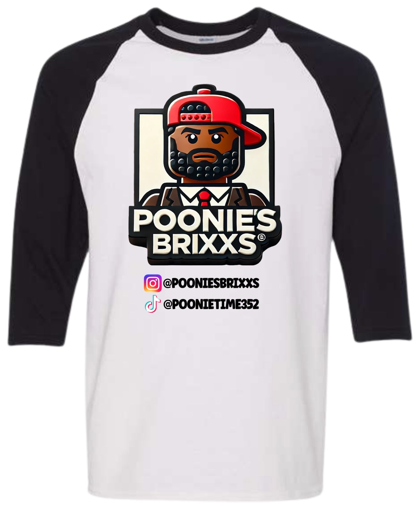 POONIE’S BRIXXS - UNISEX RAGLAN BASEBALL T-SHIRT