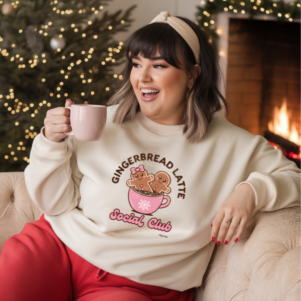 Gingerbread Latte Social Club Crewneck Sweatshirt