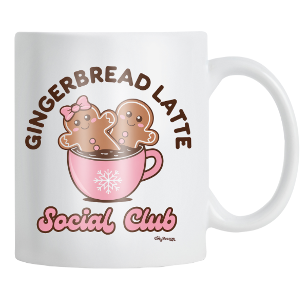 Gingerbread Latte Social Club mug, 11 oz.