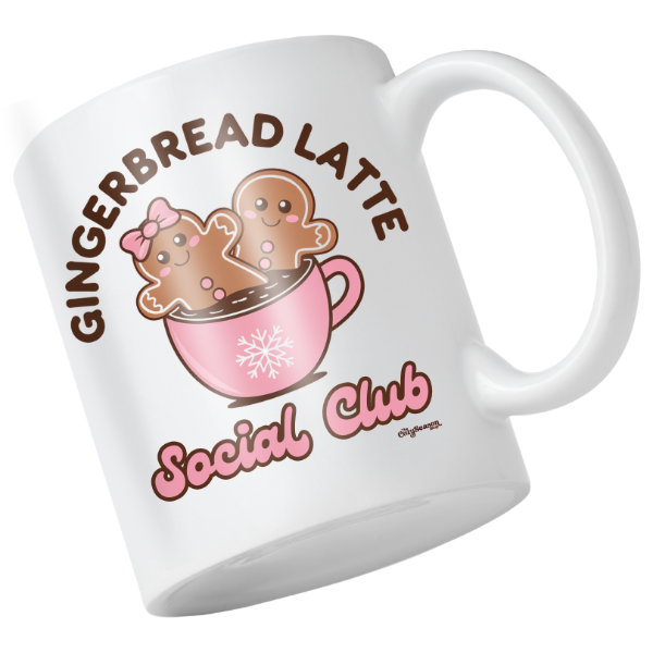 Gingerbread Latte Social Club mug, 11 oz.