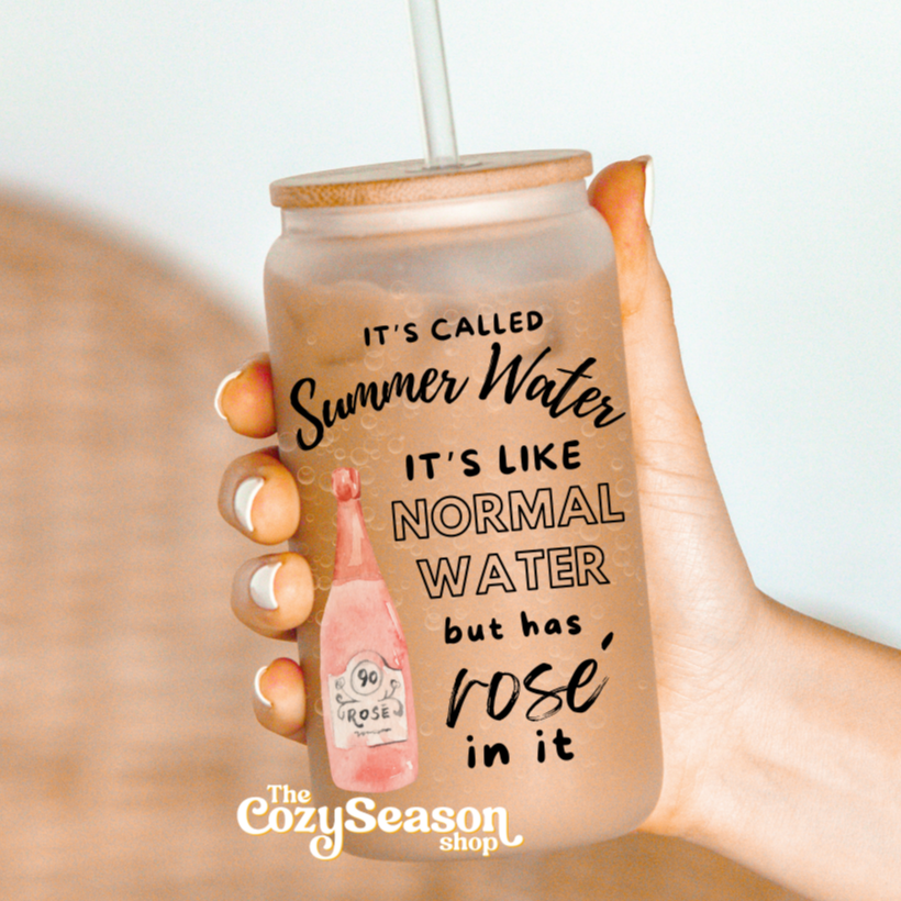 SUMMER WATER = ALCOHOL - Glass Travel Cup