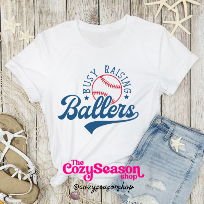 BUSY RAISING BALLERS - Adult Unisex T-Shirt