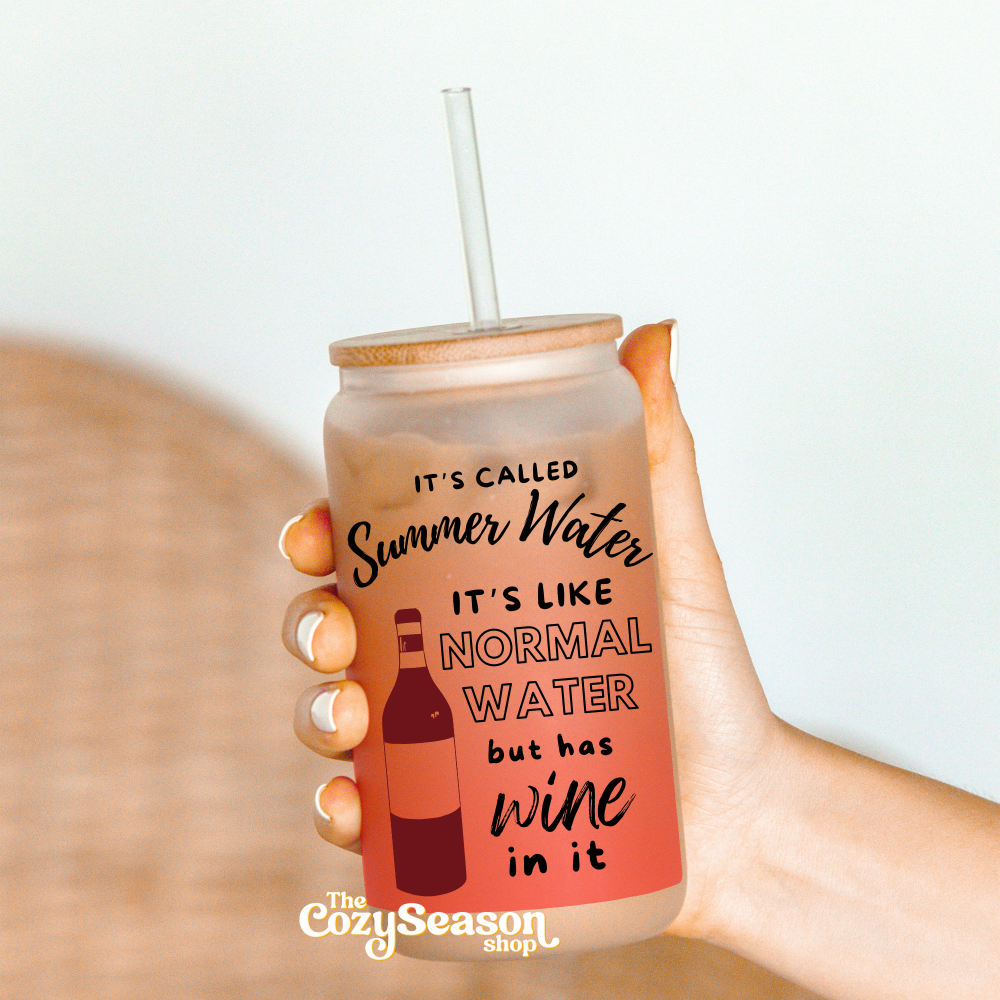 SUMMER WATER = ALCOHOL - Glass Travel Cup