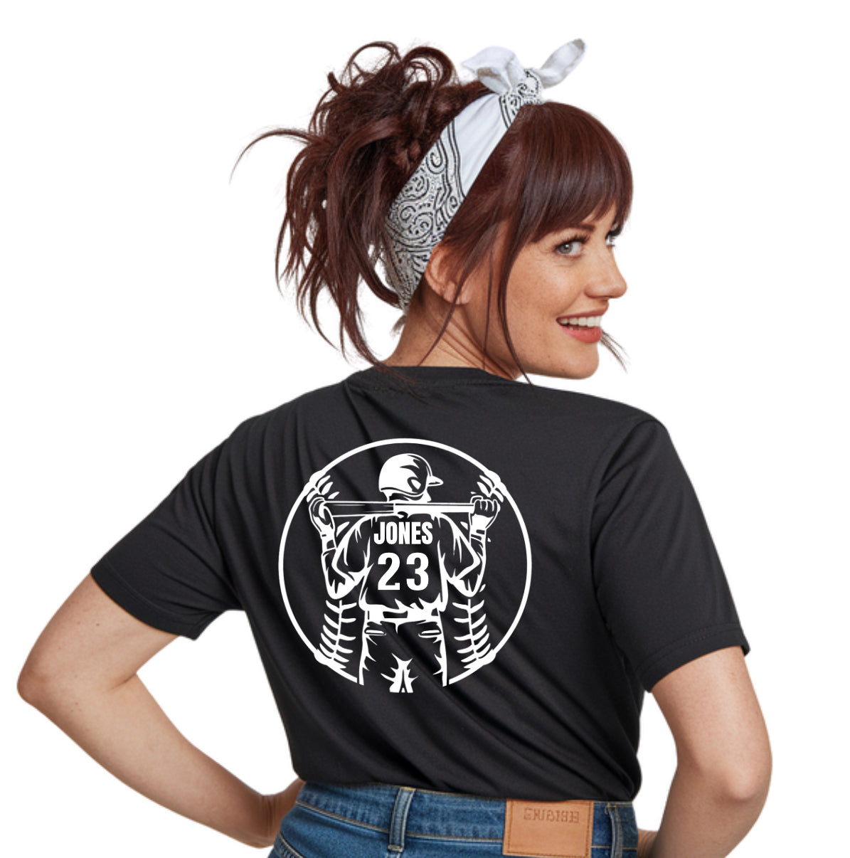 PERSONALIZED - BASEBALL MOM - 1 Player - Adult Unisex T-Shirt
