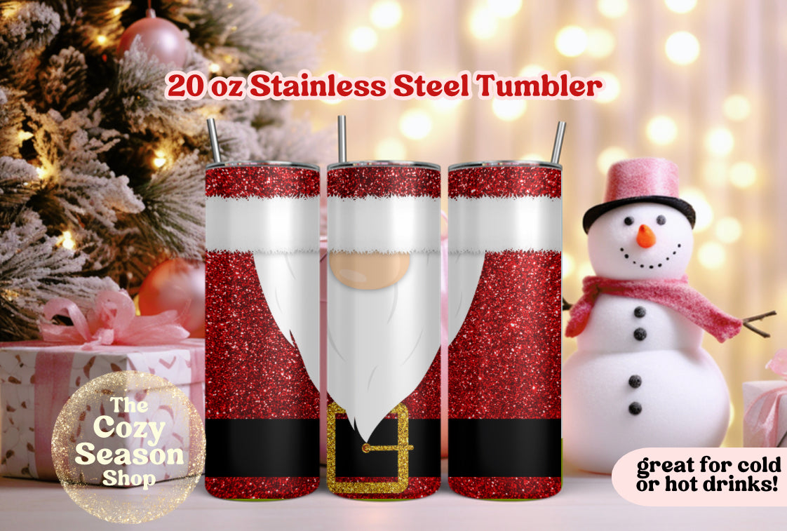 Santa Gnome Stainless Steel Tumbler, 20 oz.