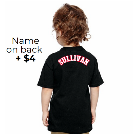 PINE VALLEY PRESCHOOL LOGO Toddler T-Shirt - BLACK