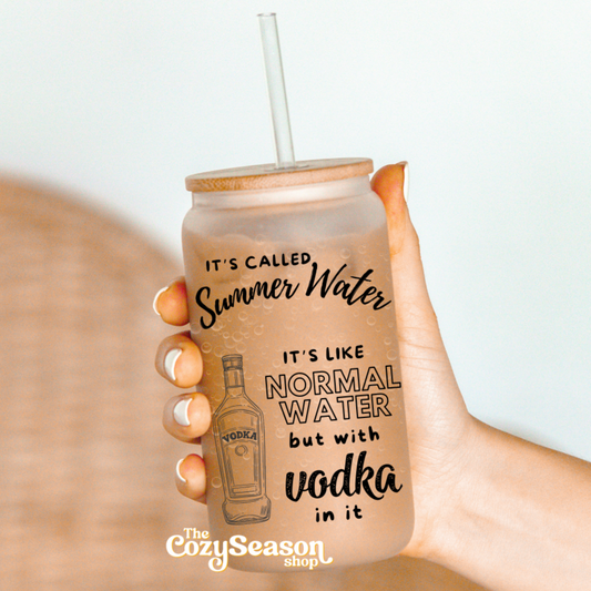 SUMMER WATER = ALCOHOL - Glass Travel Cup