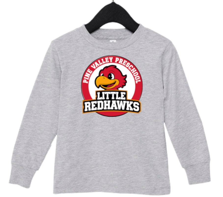 PINE VALLEY PRESCHOOL LOGO - Toddler Long-Sleeve T-Shirt GRAY