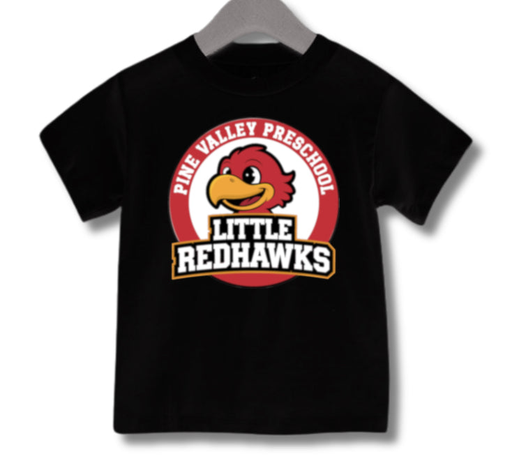 PINE VALLEY PRESCHOOL LOGO Toddler T-Shirt - BLACK