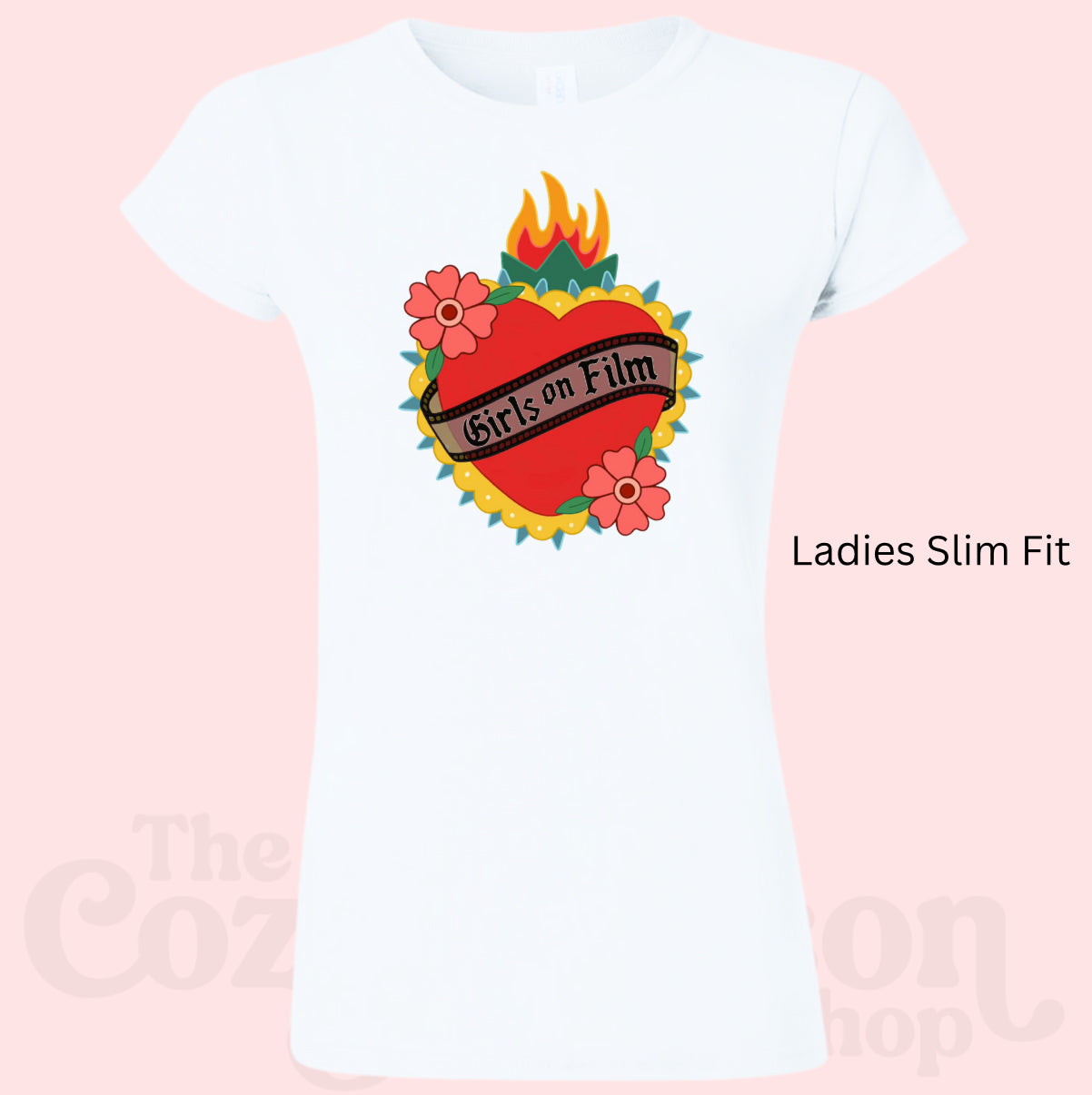 GIRLS ON FILM - Color logo on White Cozy T-Shirt