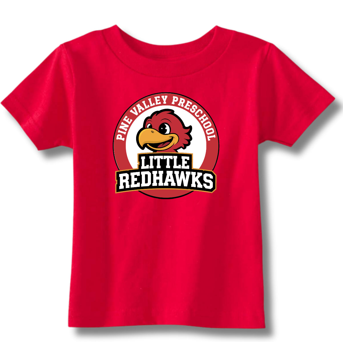 PINE VALLEY PRESCHOOL LOGO Toddler T-Shirt - RED