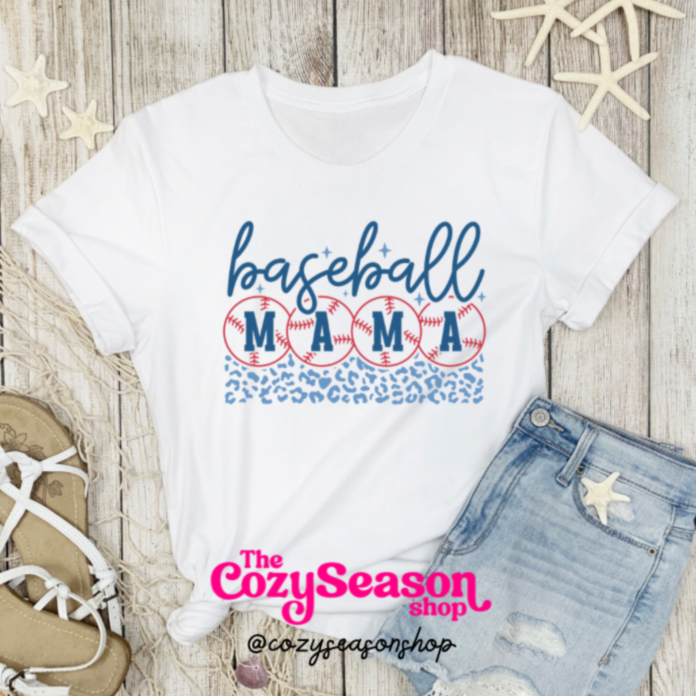 BASEBALL MAMA leopard print - Adult Unisex T-Shirt