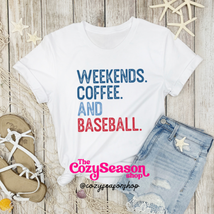 WEEKENDS COFFEE BASEBALL - Adult Unisex T-Shirt
