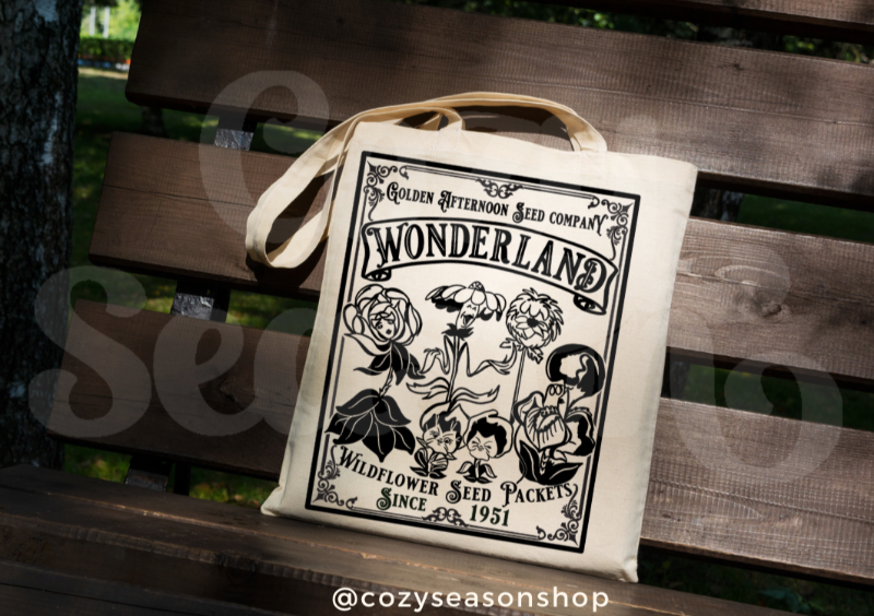 Carry your essentials in this WONDERLAND Tote Bag!