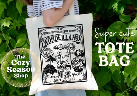 Carry your essentials in this WONDERLAND Tote Bag!