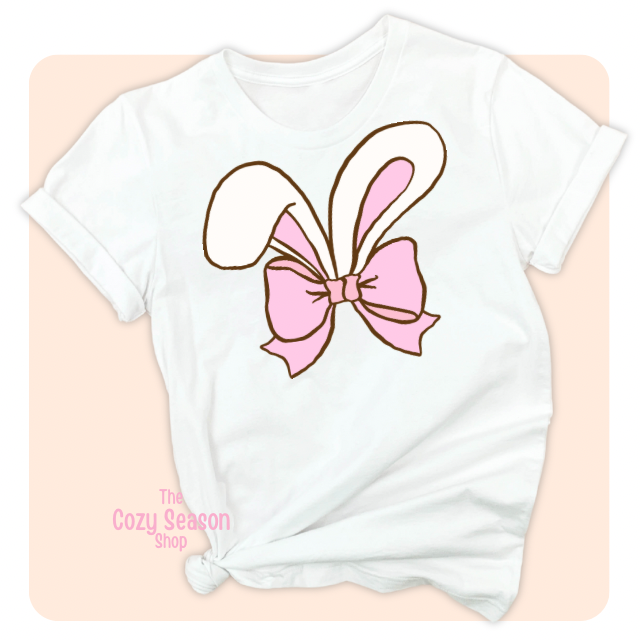 BUNNY EARS WITH CUTE BOW - Unisex Kids T-Shirt