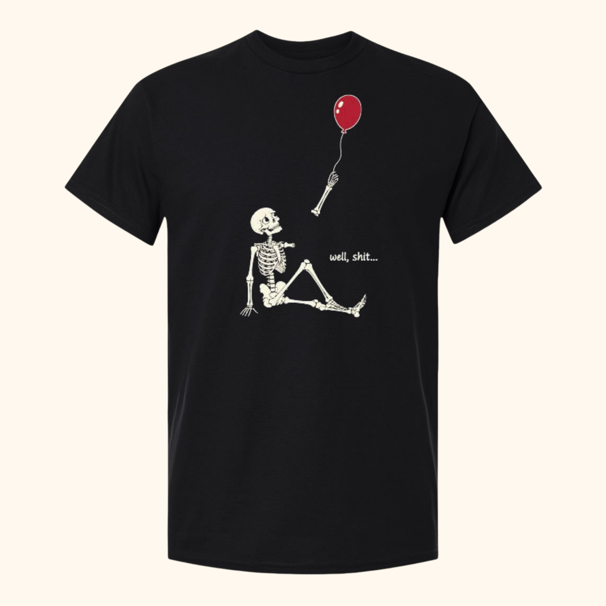 Skeleton and Balloon (explicit) - Unisex Tee