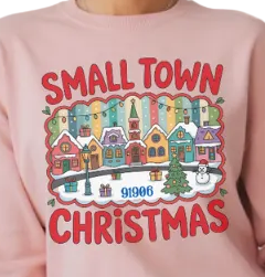 SMALL TOWN CHRISTMAS (add your zip code) Unisex Sweatshirt