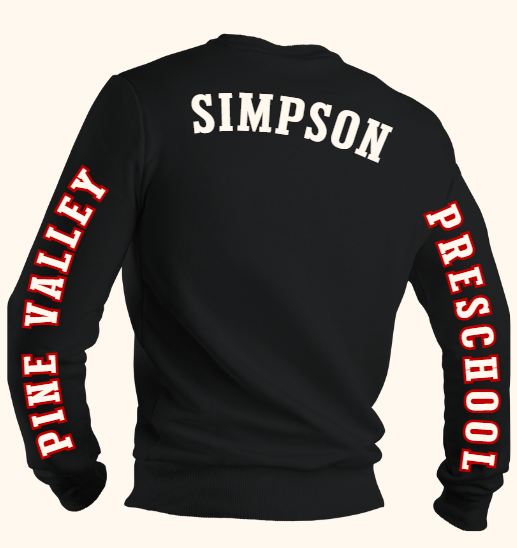 PINE VALLEY PRESCHOOL LOGO - ADULT Long-Sleeve T-Shirt BLACK