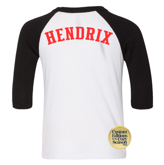 PINE VALLEY PRESCHOOL LOGO - Toddler 3/4 Sleeve T-Shirt BLACK