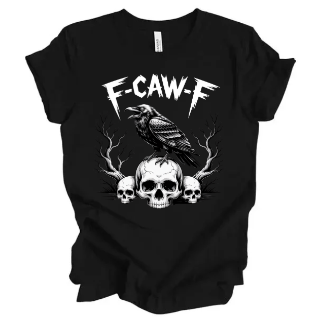 F-CAW-F Crow on Skull - Unisex T-Shirt