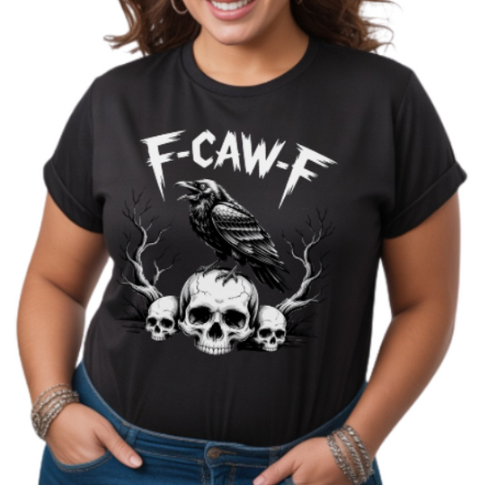 F-CAW-F Crow on Skull - Unisex T-Shirt