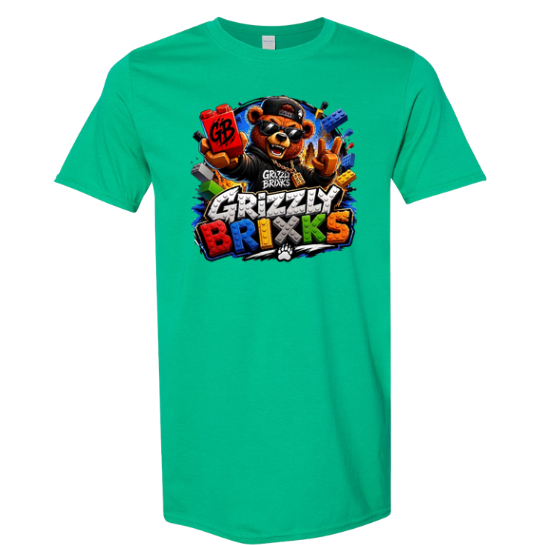 GRIZZLY BRIXKS Explosion Logo - UNISEX TEE