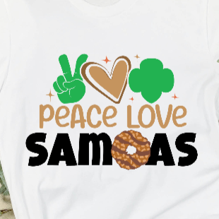 PEACE LOVE SAMOAS - Adult Unisex T-Shirt