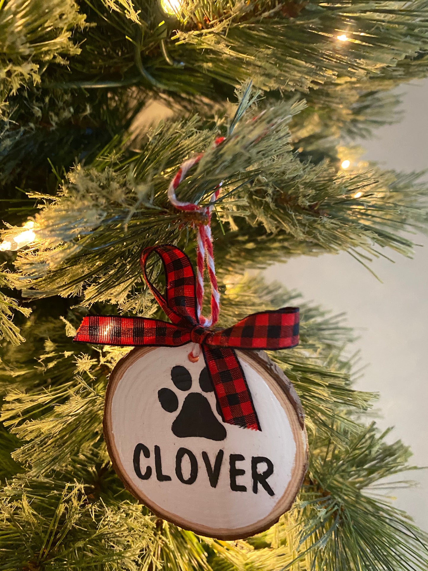 Pet Paw - Wood Ornament - Custom