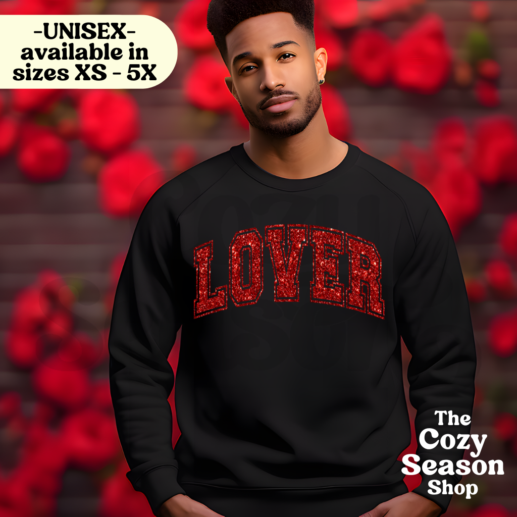 LOVER - Unisex Sweatshirt - BLACK