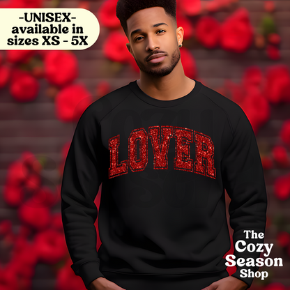 LOVER - Unisex Sweatshirt - BLACK