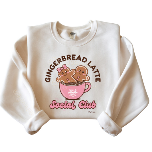 Gingerbread Latte Social Club Crewneck Sweatshirt