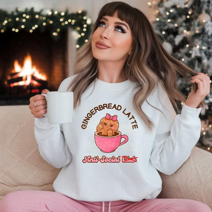 Gingerbread Latte ANTI-Social Club Crewneck Sweatshirt
