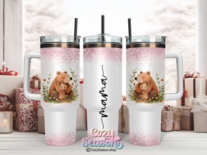 MAMA BEAR & CUB - 40oz Iridescent Tumbler