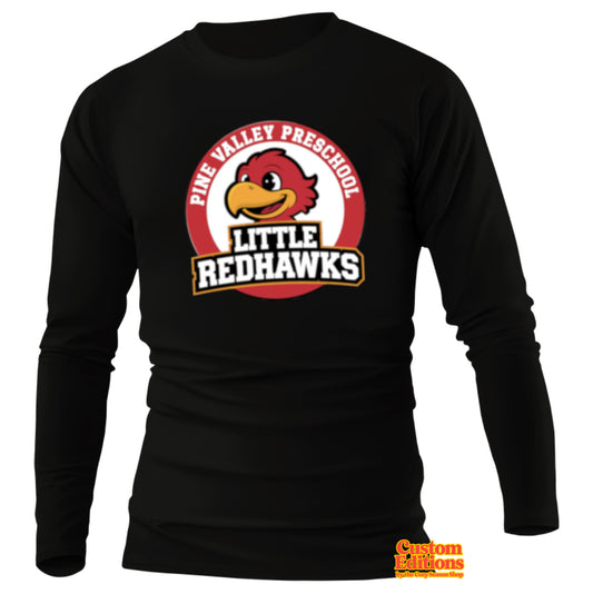 PINE VALLEY PRESCHOOL LOGO - ADULT Long-Sleeve T-Shirt BLACK