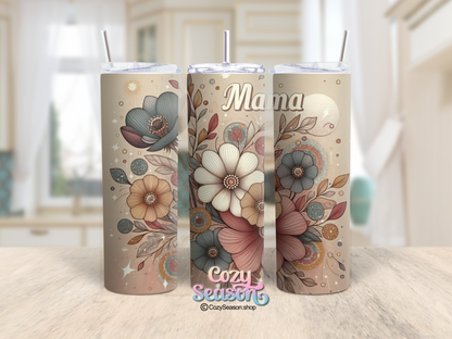 Floral Beauty Mama - 20oz Stainless Steel Travel Tumbler