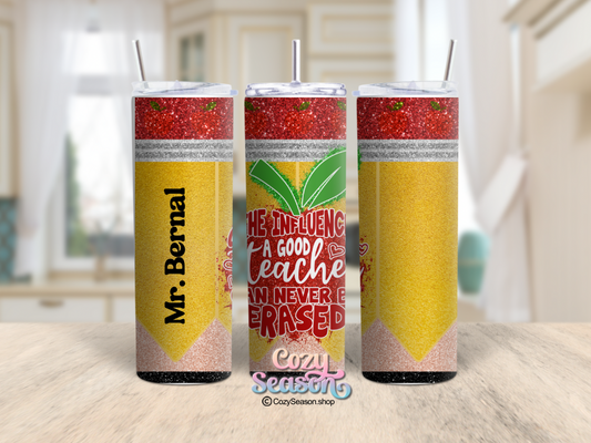 APPLE PENCIL GLITTER PRINT - 20oz Tumbler