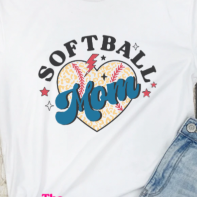 Vintage style Softball MOM - Adult Unisex T-Shirt