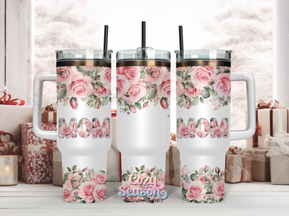 PINK ROSES - 40oz Iridescent Tumbler