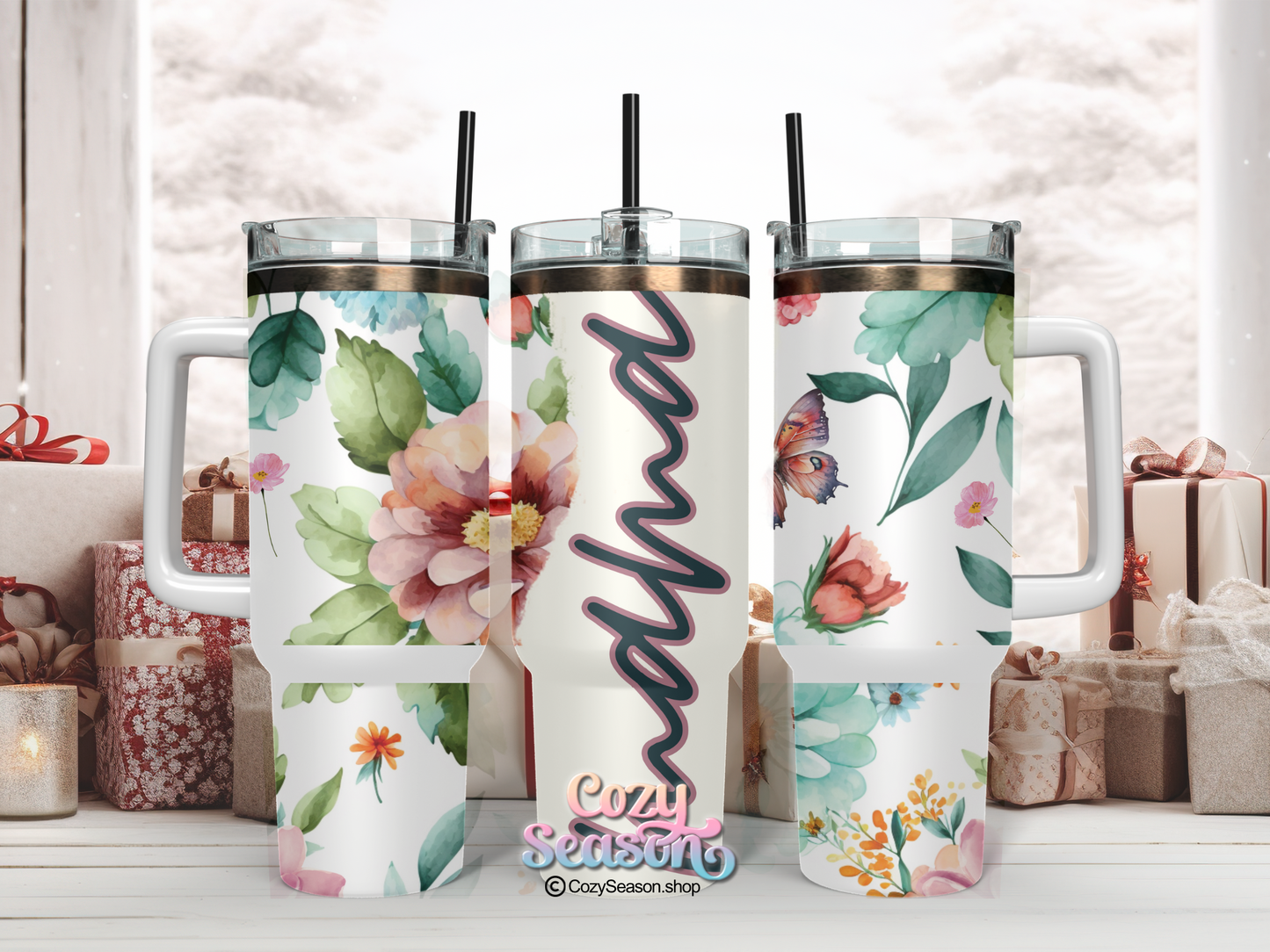 Flowers & Love Mama - 40oz Iridescent Tumbler