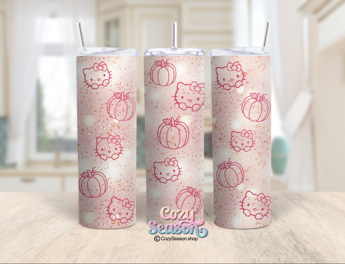 Pumpkins & Kitties - 20oz Skinny Tumbler