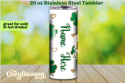 SHAMROCKS & GOLD HEARTS 🍀 - 20oz Tumbler
