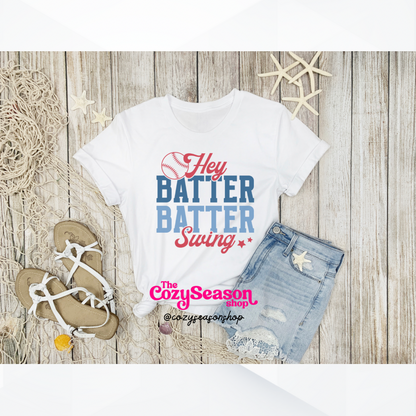 Hey BATTER BATTER Swing - Adult Unisex T-Shirt