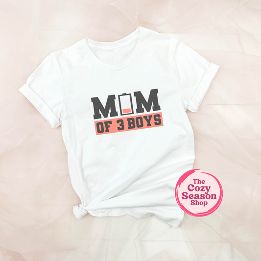 MOM OF __ BOYS - Cozy T-Shirt