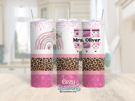 LEOPARD GLITTER PRINT - 20oz Tumbler