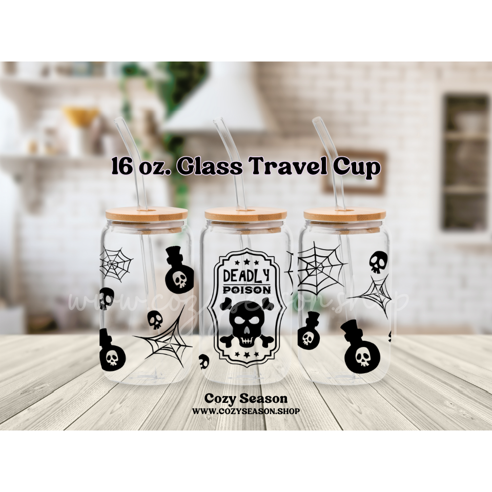 APOTHECARY - DEADLY POISON  - Glass Travel Cup