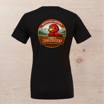 LITTLEST REDHAWKS (Pocket - Personalized) - ADULT Unisex Tee - Black