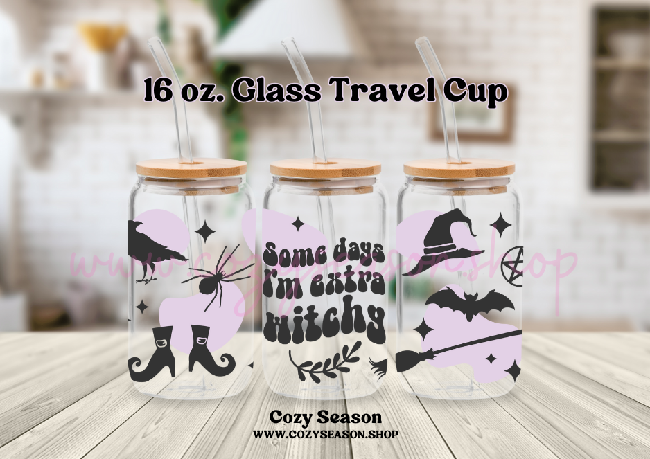 EXTRA WITCHY  - Glass Travel Cup