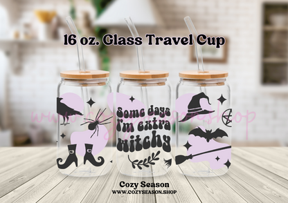 EXTRA WITCHY  - Glass Travel Cup