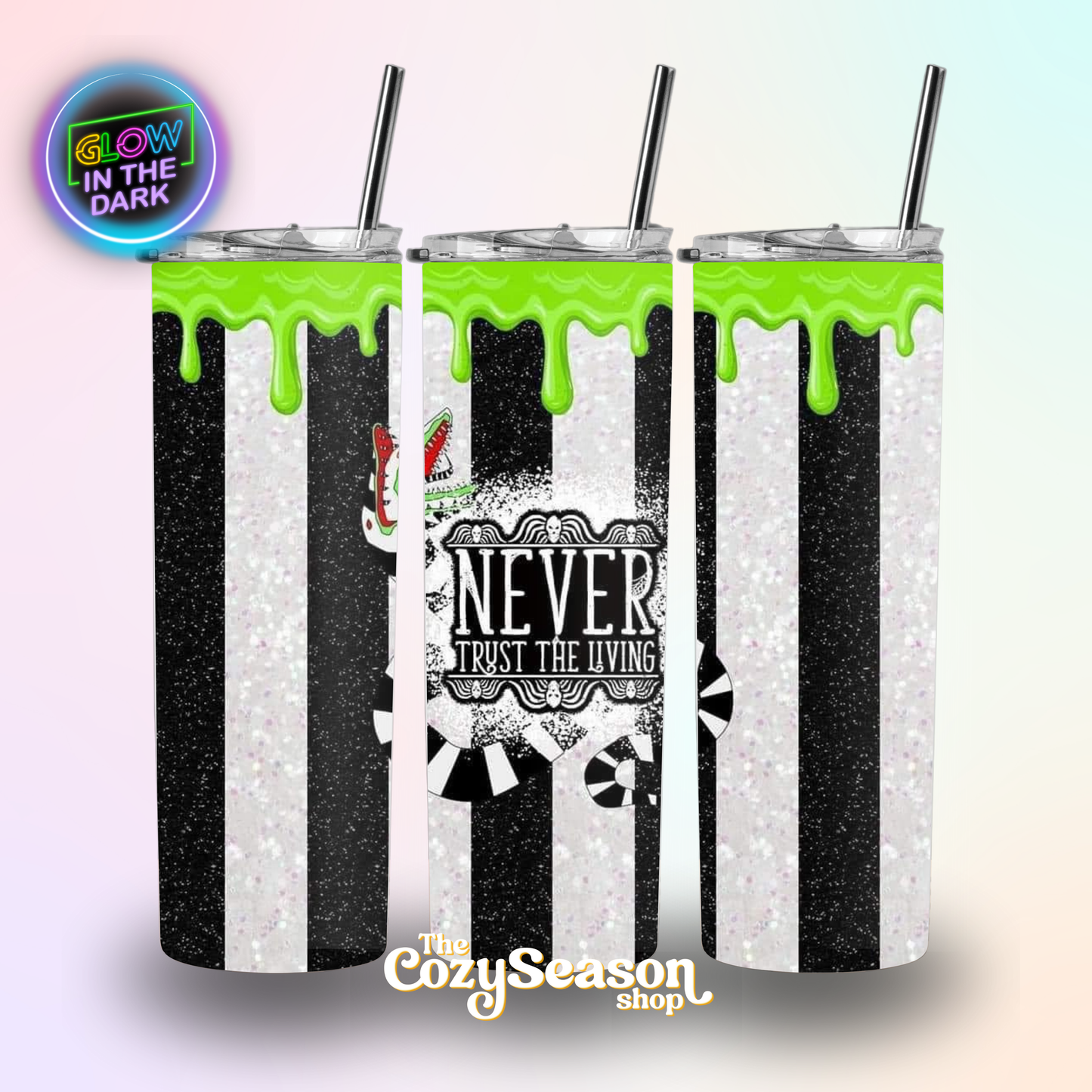 BEETLEJUICE - NEVER TRUST THE LIVING - 20oz Travel Tumbler